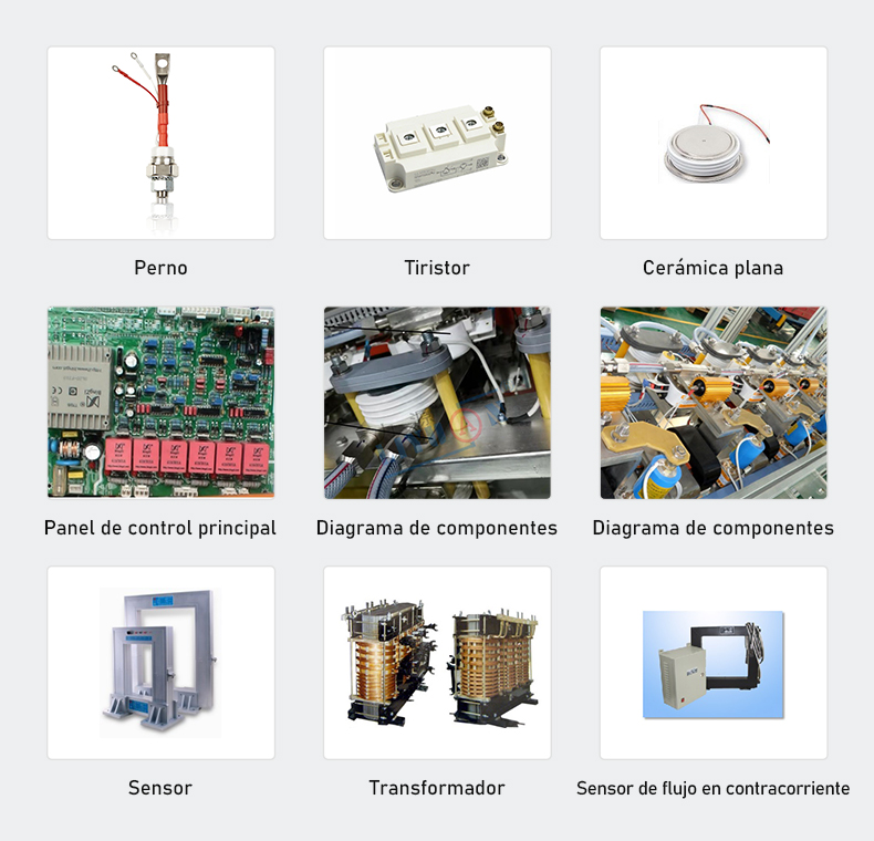 Componentes del rectificador controlado por silicio